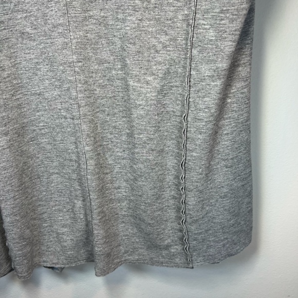 J. Jill Women's Wool Blend Knit Blazer Gray Raw Edge Seam Pockets Capsule  Large - Picture 12 of 14